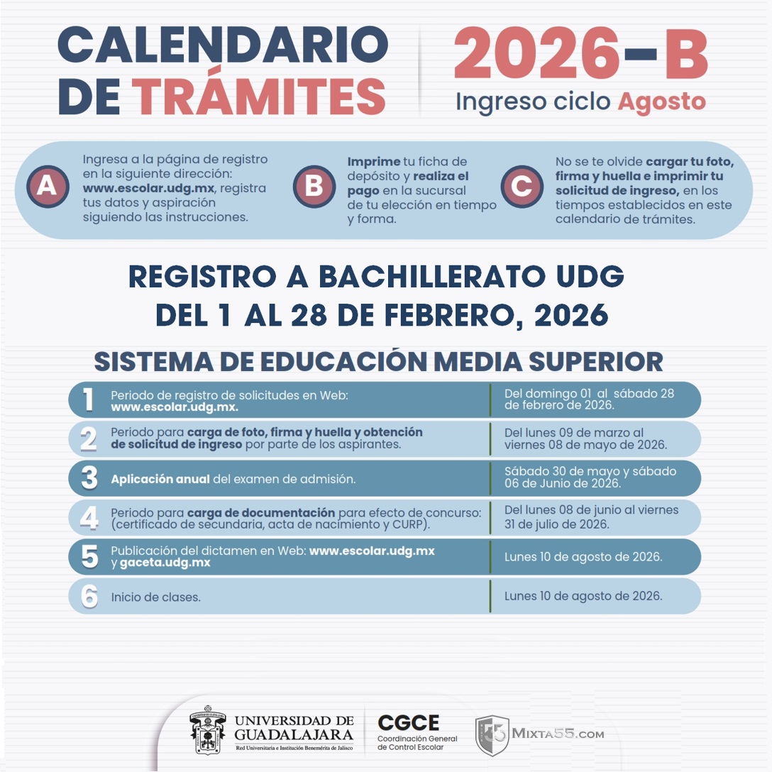Trámites a Preparatoria de UDG - Secundaria Mixta 55